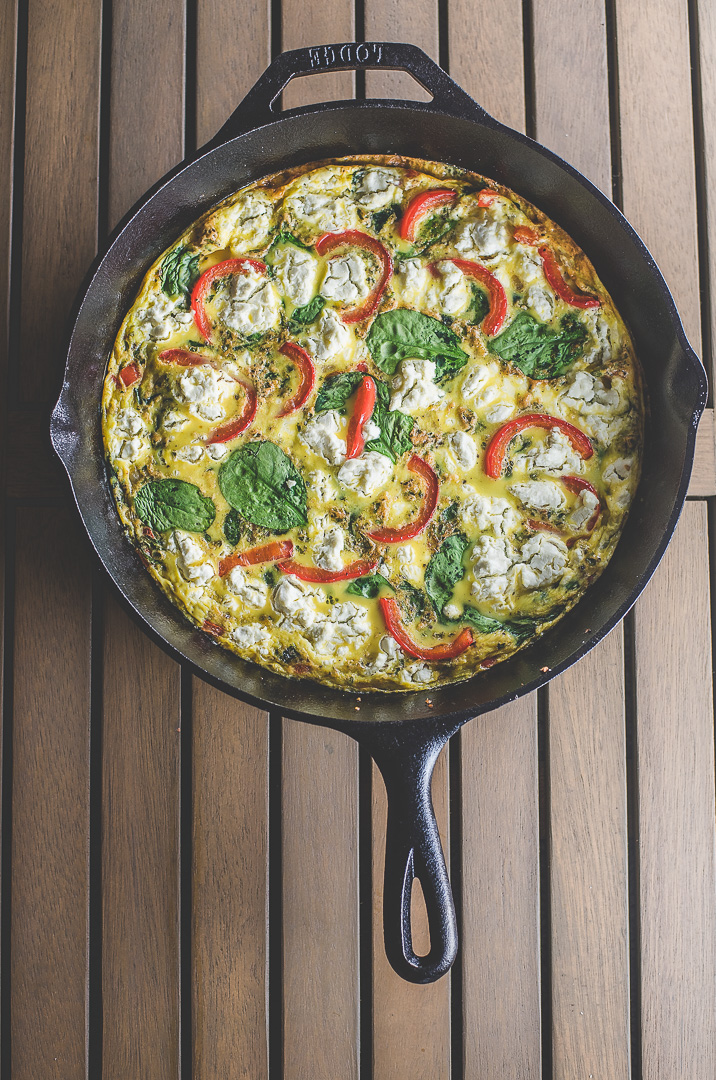 Spinach And Goat Cheese Frittata |Mash & Spread