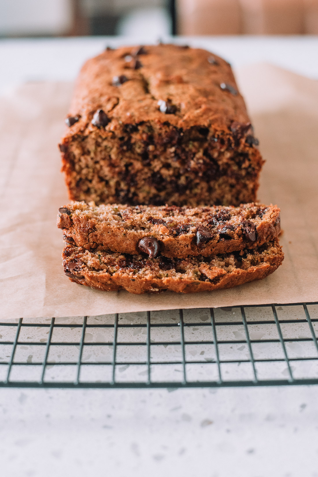 Chocolate Chip Zucchini Bread by Mash and Spread- Jasmin Foster, RD, LD