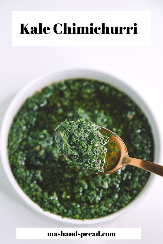Kale Chimichurri Sauce made with Nature's Greens Kale. 