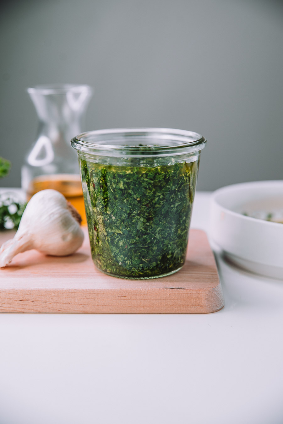 Kale Chimichurri Sauce made with Nature's Greens Kale.