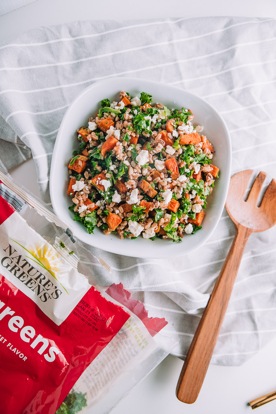 Winter Faro Salad  made with Nature's Green's Kale