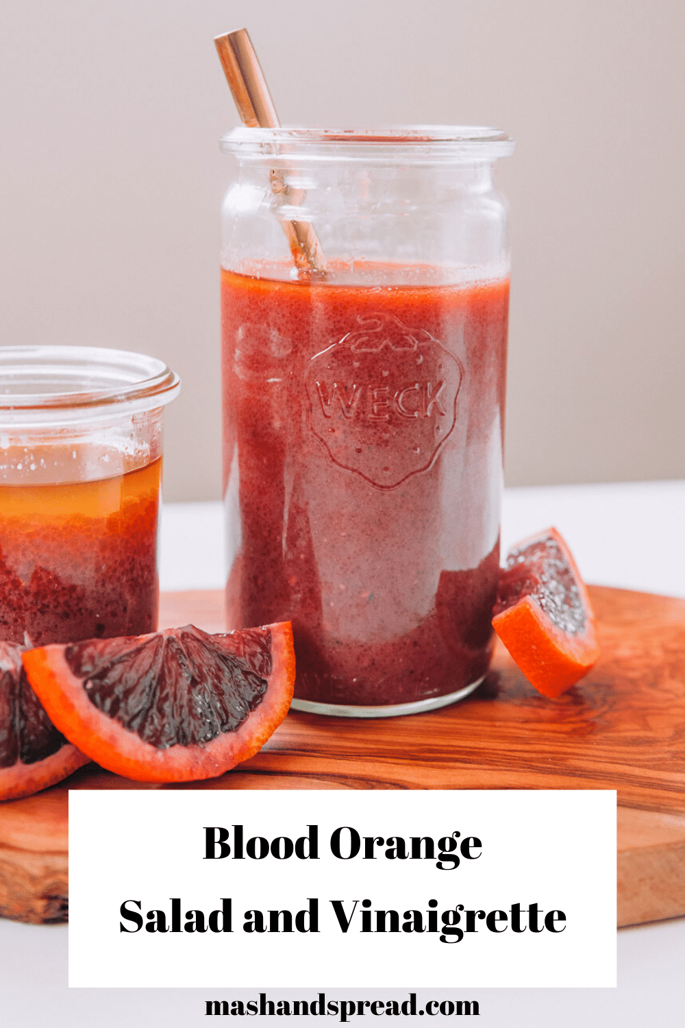 Seasonal winter citrus idea with a blood orange recipe in a healthy and filling salad and flavorful and light vinaigrette. #bloodoranges #wintercitrus #recipe