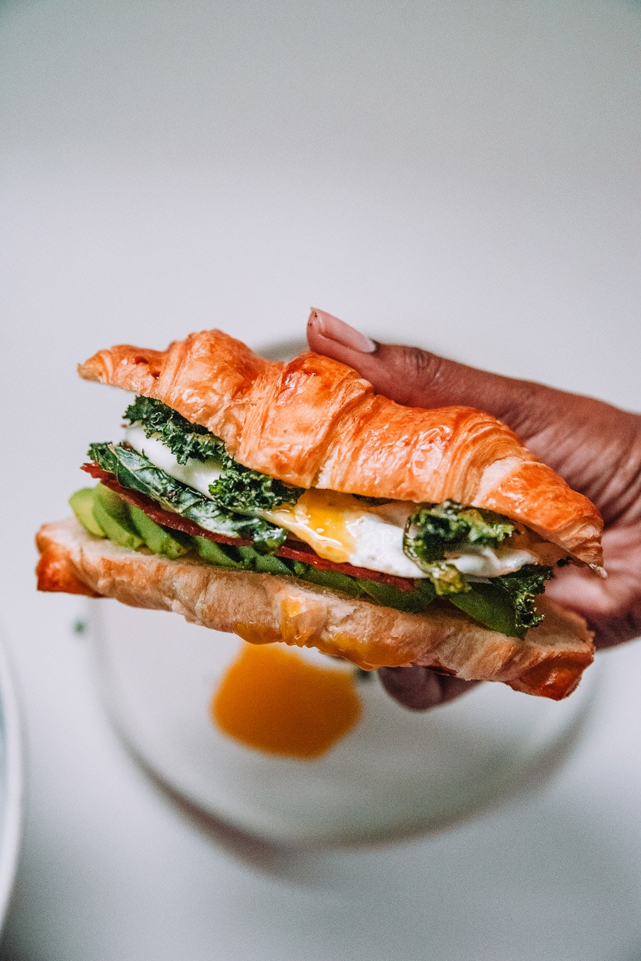 Breakfast Sandwich with Crispy Kale