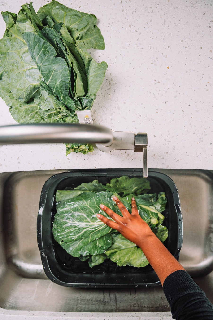 How to wash bunched leafy greens