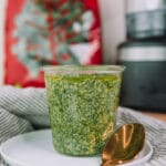 Kale and Basil Pesto in a jar