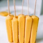 5 Mango Lassi Popsicles stack together