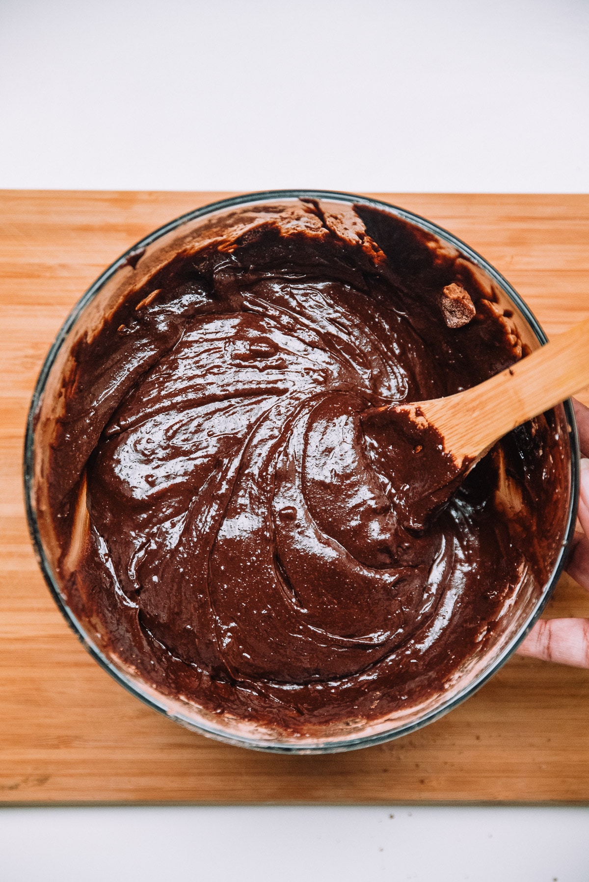 Chocolate Fudge Brownies mix in a bowl.