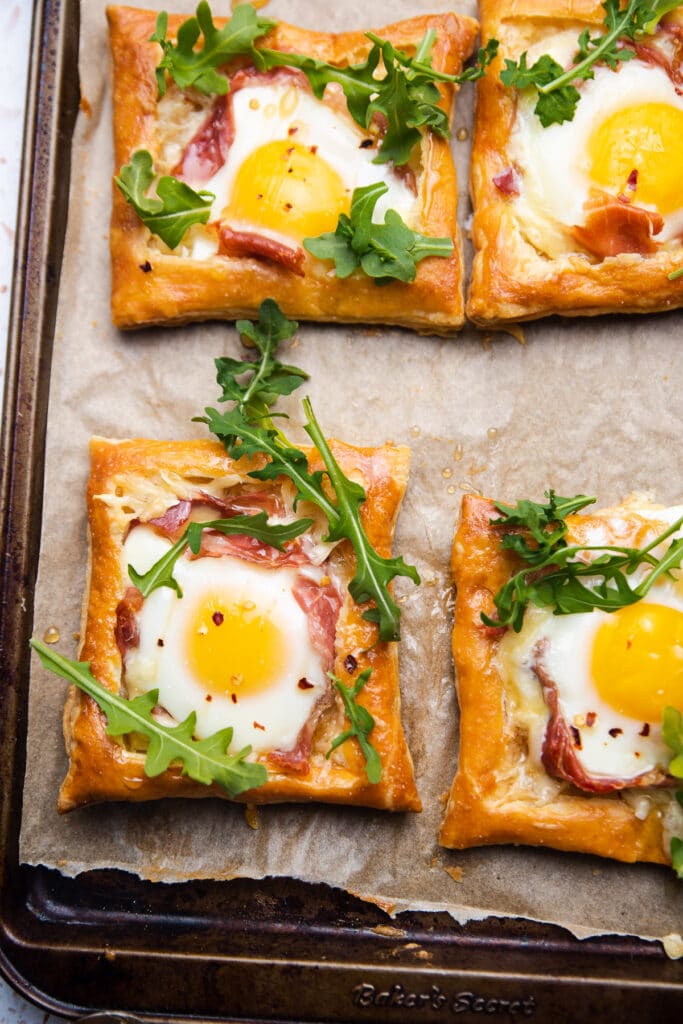 Egg & Proscuitto Puff Pastry Tart | Mash & Spread